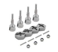 QOAKSDY RC Spare Part For WLtoys For A959 A969 K929 A979 A959B A969-B 1/18 Wheel Conversion Set Axle 12Mm Hex Dive Hub Turn 1/10 On Road rc Car Upgrade Parts(Gray,Size 2)