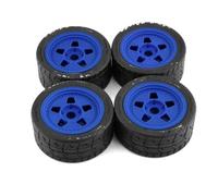 QOAKSDY RC Tires For ARRMA For ZD For Racing EX07 1/7 4WD Brushless rc Car 8585 4PCS 109mm RC Tires Wheel 17mm Hex Hub Tire(Blue)