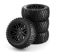 QOAKSDY RC tires For HSP 15502 94107 94170 94155 94177 For HPI 1/10 rc cars Short Course Truck 95mm Upgrade Tires Tyre Wheel 12mm Hex(Black)