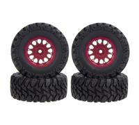 QOAKSDY RC tires For TRX4M For Axial For SCX24 AX24 For FCX24 1/18 1/24 RC Crawler Car 4Pcs 62X24mm 1.2 Inch Metal Beadlock Wheel Rim Tire Set