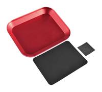 QOAKSDY RC Vehicles Parts 9IMOD RC Aluminium Alloy Magnetic Screw Tray Plate Storage For Airplane Car Boat Crawler For Model Repair Tool(Red)