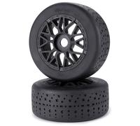 QOAKSDY RC Wheel Tire For Limitless For F1 1/7 RC Crawler Car Upgrade Parts 2Pcs Plastic Beadlock Wheel Rims Rubber Tires