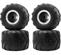 QOAKSDY RC Wheel Tire For SCX24 For FCX24 For Deadbolt For Gladiator For Bronco 4pcs 1.0 RC Truck Wheel Rim Tires Set 70 * 49mm 1/24 Crawler Car(White)