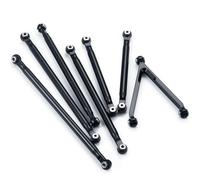 QOAKSDY Steering Linkage Rod For Axial For SCX24 AXI00005 1/24 RC Crawler Car Upgrade Parts Aluminum Alloy Link Rod Kit With Ball Head(Black)