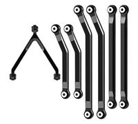 QOAKSDY Steering Linkage Rod For Axial For SCX24 GX 470 1/24 RC Crawler Car Upgrade Parts Metal High Clearance For Chassis Links Heightened Link Rod(Black)