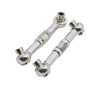 QOAKSDY Steering Linkage Rod For HSP 102017 122017 1/10 rc cars 2pcs Front Rear Linkages For Sonic Servos Link 02012 Upgrade Parts Accessories(Silver)