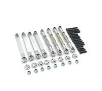 QOAKSDY Steering Linkage Rod For MN D90 D91 D96 D99 D99S MN90 MS 1/12 rc cars Metal For Chassis Pull Rods Link Suspension Tie Rod Upgrade Parts(Silver)