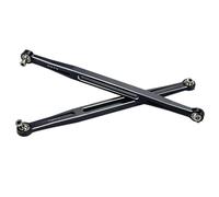 QOAKSDY Steering Linkage Rod For Traxxas 1/5 For X-MAXX For WideMaxx 8S 1/6 For XRT 8S rc cars Parts 2pcs Metal Toe Links 202.5mm Link Rod Linkage 7897(Black)
