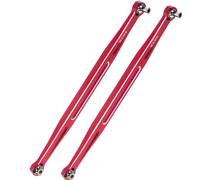 QOAKSDY Steering Linkage Rod For Traxxas 1/5 For X-maxx For WideMaxx 8S 1/6 For XRT 8S rc cars Upgrade Parts 2Pcs Aluminum Alloy 7075 Front Steering Link Rod(Red)