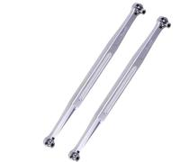 QOAKSDY Steering Linkage Rod For Traxxas 1/5 For X-maxx For WideMaxx 8S 1/6 For XRT 8S rc cars Upgrade Parts 2Pcs Aluminum Alloy 7075 Front Steering Link Rod(Silver)