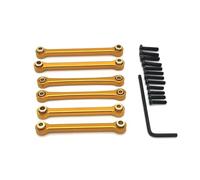 QOAKSDY Steering Linkage Rod For Wltoys 144016 144018 rc cars Upgrade Parts Accessories Metal Steering Link Rod Tie Rod Linkage Set(Yellow)