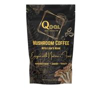QOAL Mushroom Coffee, 100% Instant Arabica Coffee with Lion's Mane, Chaga, & Mushroom Powder l Increased Focus, Energy & Vitality l 180g for 45 Servings