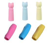 QOCUILC 3 Piece Pen Grip, Kids Writing Aid with 3 Pen Caps, Learning Writing Aid Pen Holder Fits Right and Left Handed Pens