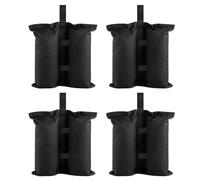 QOCUILC Gazebo Sandbags Pack of 4, Tent Weights with Fixing Nail, 33 x 35 cm Sandbag Weight for Gazebo, Garden, Beach and Tent, 600D Oxford Fabric, Stabilisation for Outdoor Tent