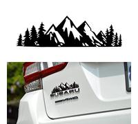 QODOLSI 1 PC Vinyl Snow Mountain Tree Decal Sticker, 7 inch Trunk Logo Decal Sticker, Premium Badge Decals for Car Trunk Tailgate Emblem, Auto Decoration Accessories Fit for Most Cars (Black)