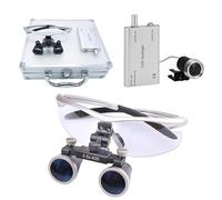 qodxcrfv LED Headlight Dental Loupes - 3.5X Magnification for Dentists & Surgeons, 420mm Working Distance, Optical Glass, Headband Mount, Portable with Aluminium Case - UK