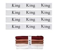 QoeCycth 4PCS Bed Sheet Organizer Bands, Storage Labels and Sheet Keepers for Linen Closet - Elastic Bedding Straps for Foldable Bedsheet, Pillow Case, Duvet (King)
