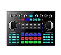 Qoekacy K1 Computer Phone Voice Changer HIFI Live Sound Card Mixer Board Streaming Audio Bluetooth 5.0 Universal