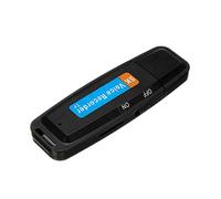 Qoekacy Mini U-Disk Digital Audio Recorder USB 3.0 Flash Drives Maximum Support 32GB Memory Card Black