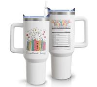 qoepfnsh Occupational Therapy Gifts OT Tumbler with Handle Travel Coffee Mug Cups Stainless Steel Insulated Water Bottle Occupational Therapy Therapist Gifts for Women
