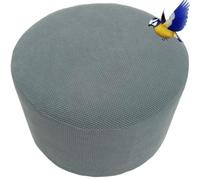 QOEUIUJ Pouffe Cover Round 50-105cm, Footrest Protector Stretch with Elastic Bottom, Ottoman Slipcovers Removable & Washable, Furniture Protector for Round Foot Stool(Deep Gray,42"/105cm)