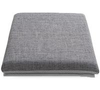 QOEUIUJ Square Chair Cushions 1/2/4 Pack with Thin Memory Foam Square Seat Pads with Ties for Kitchen Office Indoor NonSlip Dining Stool(Dark Grey,1pc 50x50cm/20x20in)