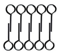 QOFOWIN 1/8” Standard Hex Dogging Key with Full Loop, Allen Wrench Door Key for Push Bar Panic Exit Devices, Solid Metal - 10 Packs (1/8, black)