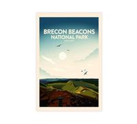 QOGDAF Brecon Beacons Pen-Y-Fan South Wales Canvas Poster Bedroom Decor Landscape Office Room Decor Gift 20x30inch(50x75cm)