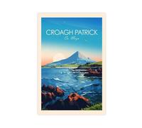 QOGDAF Croagh Patrick Traditional County Mayo Canvas Poster Wall Art Decor Print Picture Paintings for Living Room Bedroom Decoration 12x18inch(30x45cm)