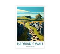 QOGDAF Hadrian's Wall Canvas Poster Bedroom Decor Landscape Office Room Decor Gift 16x24inch(40x60cm)