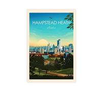 QOGDAF Hampstead Heath London Canvas Poster Wall Art Decor Print Picture Paintings for Living Room Bedroom Decoration 12x18inch(30x45cm)