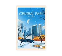 QOGDAF New York Central Park in Autumn Canvas Poster Bedroom Decor Landscape Office Room Decor Gift 12x18inch(30x45cm)