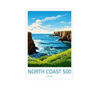 QOGDAF North Coast 500 Scotland Canvas Poster Wall Art Decor Print Picture Paintings for Living Room Bedroom Decoration 12x18inch(30x45cm)