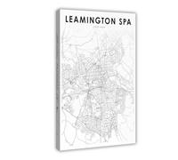 QOGDAF Royal Leamington Spa England UK Map Canvas Poster Bedroom Decor Landscape Office Room Decor Gift 08x12inch(20x30cm)