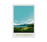 QOGDAF Royal Portrush Ireland Canvas Poster Wall Art Decor Print Picture Paintings for Living Room Bedroom Decoration 16x24inch(40x60cm)