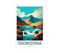 QOGDAF Snowdonia Nature Canvas Poster Bedroom Decor Landscape Office Room Decor Gift 12x18inch(30x45cm)