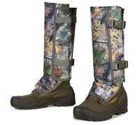 QOGIR Snake Gaiters for Hunting, Durable Snake Guards, Snake Gaiter Leggings for Men & Women, Snake Bite Protection for Lower Legs, Snake Proof Gaiters with Adjustable Size (Jungle Camo)