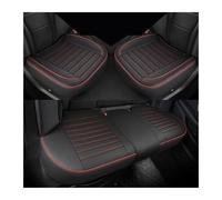 QOGJSG 1pc/3pc PU Leather Car Seat Cover Universal Vehicle Seat Cushion Anti Slip Seat Protector Mat Auto Seat Covers(Black-3pc)
