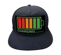 QOHNK Light Up Sound Activated Baseball Cap Dj Led Flashing Hat With Detachable Screen For Man Woman