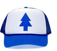 QOHNK New Unisex Curved Blue Pine Tree Dipper Gravity Falls Cartoon Mesh Hat Cap Trucker Baseball Hat