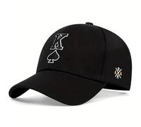 QOHNK Poker Hat for Men Baseball Cap Poker Lucky Card Hat Baseball Embroidered Spades K Sun Hat Fishing Caps (UK, Alpha, One Size, Black)