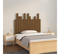 qohoio 824786 Wall Headboard Honey Brown 95.5x3x80 cm Solid Wood Pine solid wood wooden headboard bed head end board