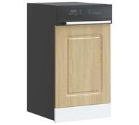 qohoio 853650 Dishwasher Panel Kalmar Sonoma Oak 45x1.5x67 cm Engineered Wood Dishwasher Door Cover Sheet,Dishwasher Panel for Protect the Dishwasher