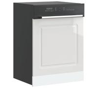 qohoio 853659 Dishwasher Panel Kalmar High Gloss White 60x1.5x67 cm Engineered Wood Dishwasher Door Cover Sheet,Dishwasher Panel for Protect the Dishwasher