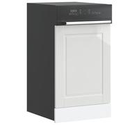 qohoio 854129 Dishwasher Panel Porto High Gloss White 45x1,5x67 cm Engineered Wood Dishwasher Door Cover Sheet,Dishwasher Panel for Protect the Dishwasher