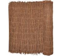 qohoio Brushwood Fence 400x100 cm,Garden Natural Peeled Reed Fence Screen Roll Panel Best for Outdoor Privacy, Fencing Screening Wooden Fence Walls Sun/Wind ion