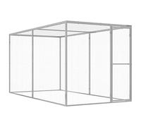 qohoio Cat Cage 3x1.5x1.5 m Galvanised Steel,Cat Cage Galvanised Steel Indoor Outdoor Cat House Large Enclosure
