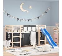 qohoio Curtains for Loft Bed White and Black Polyester-Cabin Bunk Bed Curtain Stylish Canopy Bed Tent Dustproof Blackout Curtains Mosquito Protection Nets Dormitory Shading Curtain Privacy Draperies C