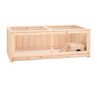 qohoio Hamster Cage 104x52x38 cm Solid Wood Fir,Wooden Hamster Cage Mouse Mice Rodent Small Animal Hutch Exercise Play House