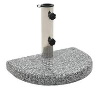 qohoio Parasol Base Granite 10 kg Curved Grey,Ground Spike for Rotary Washing Line Parasol Cloth Airer Stand Base Rust Resistant Heavy Duty